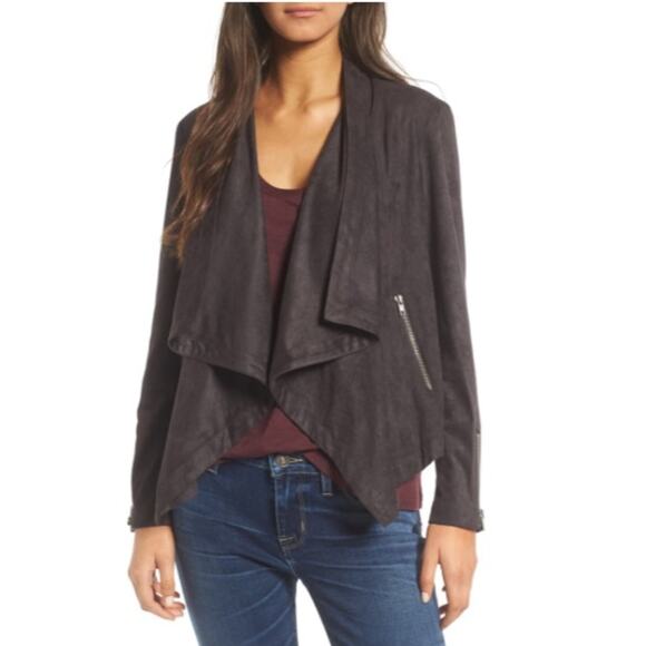 Faux suede waterfall cardigan/jacket, ladies small gray by Cupcakes & Cashmere - Picture 2 of 10